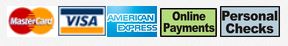 We accept credit cards Credit card logos